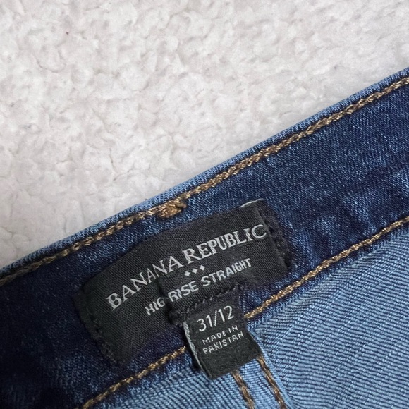 Banana Republic High Rise Classic Straight Leg Jeans Medium Wash Sz 31/12 - Picture 5 of 6
